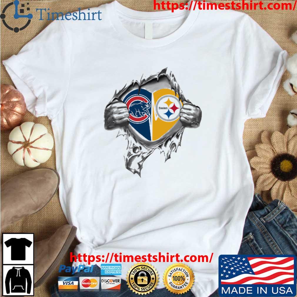 Blood Inside Me Chicago Cubs And Pittsburgh Steelers 2023 shirt