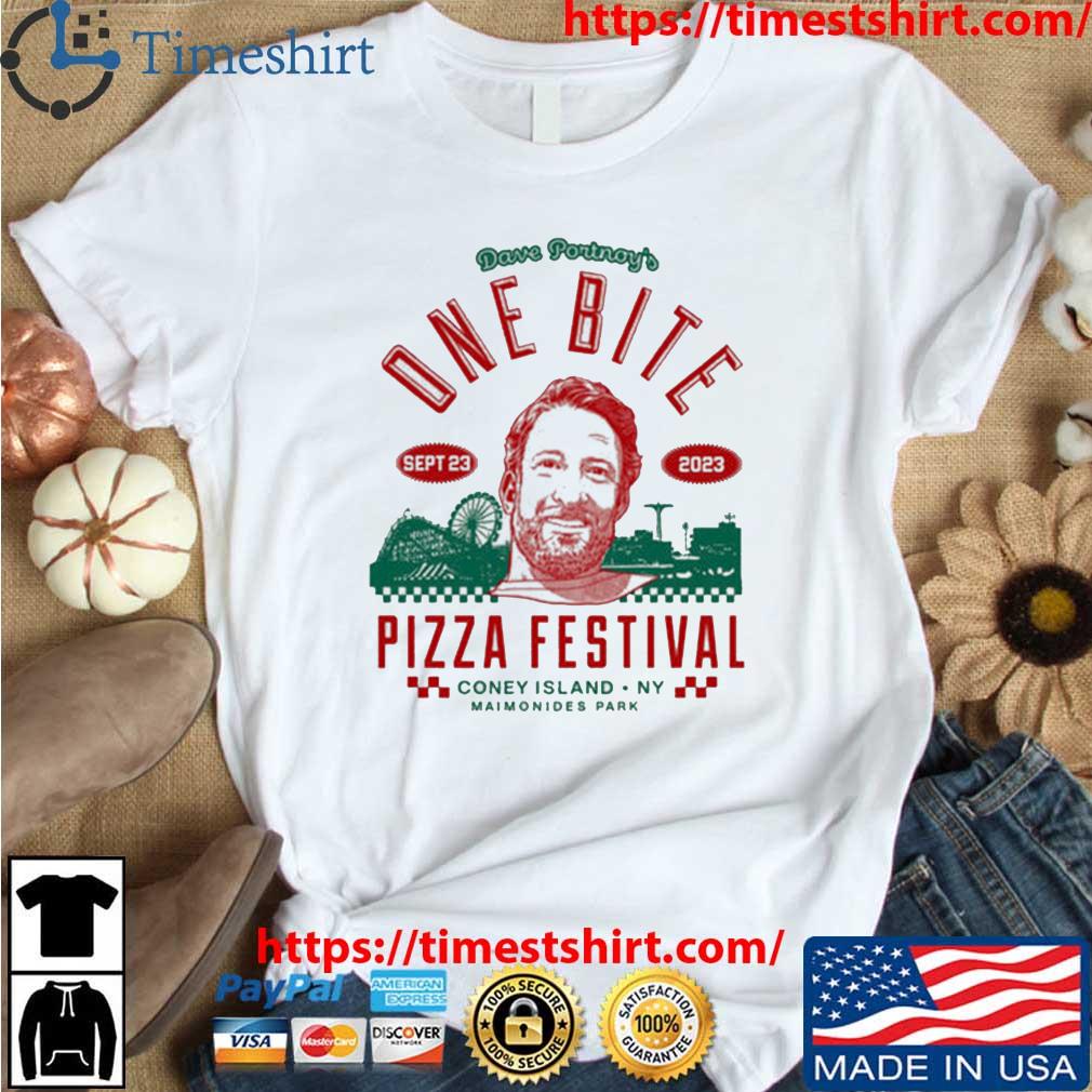 Dave Portnoy One Bite Sep 23 2023 Pizza Festival t-shirt