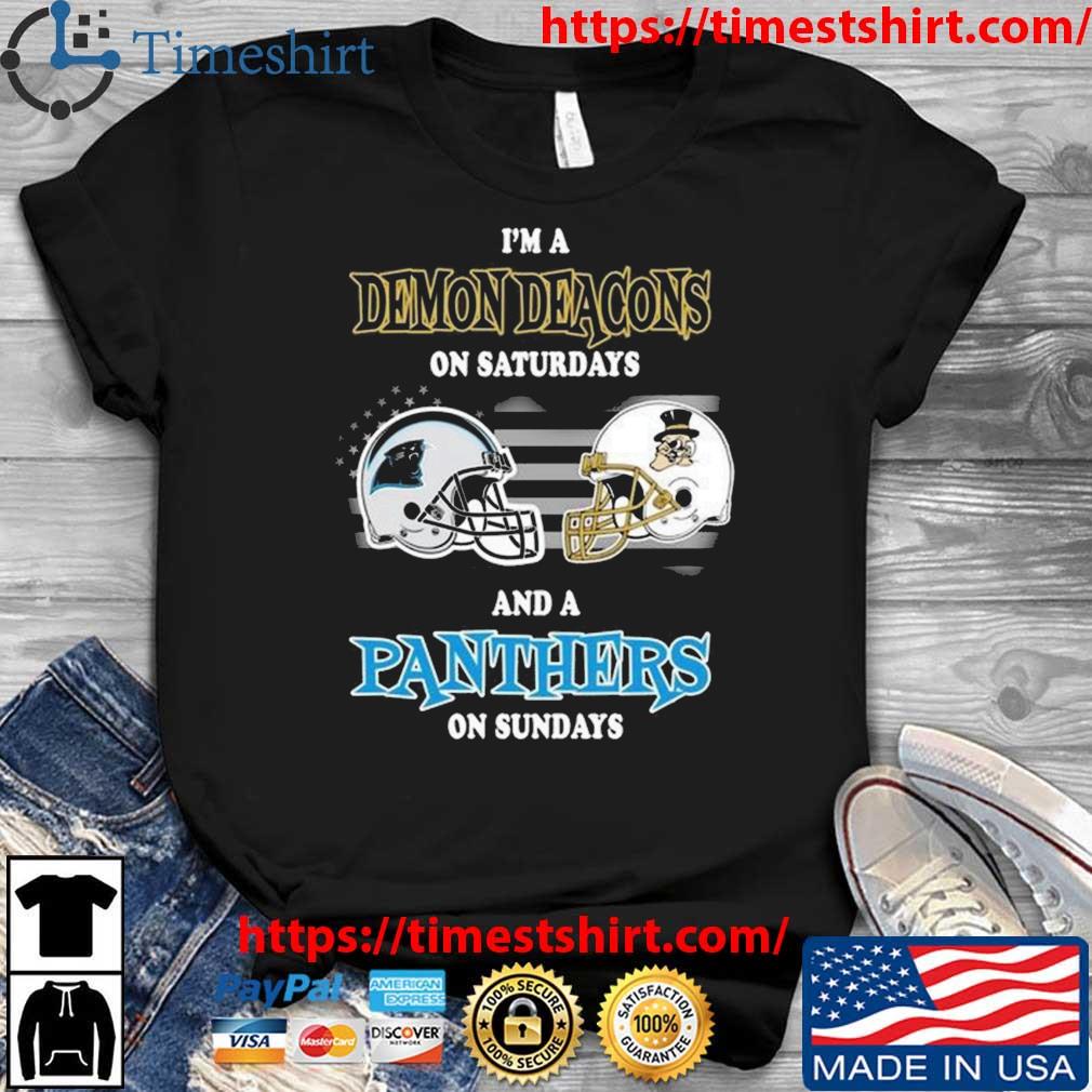 I'm A Carolina Panthers On Saturdays And A Wake Forest Demon Deacons On Sundays 2023 t-shirt