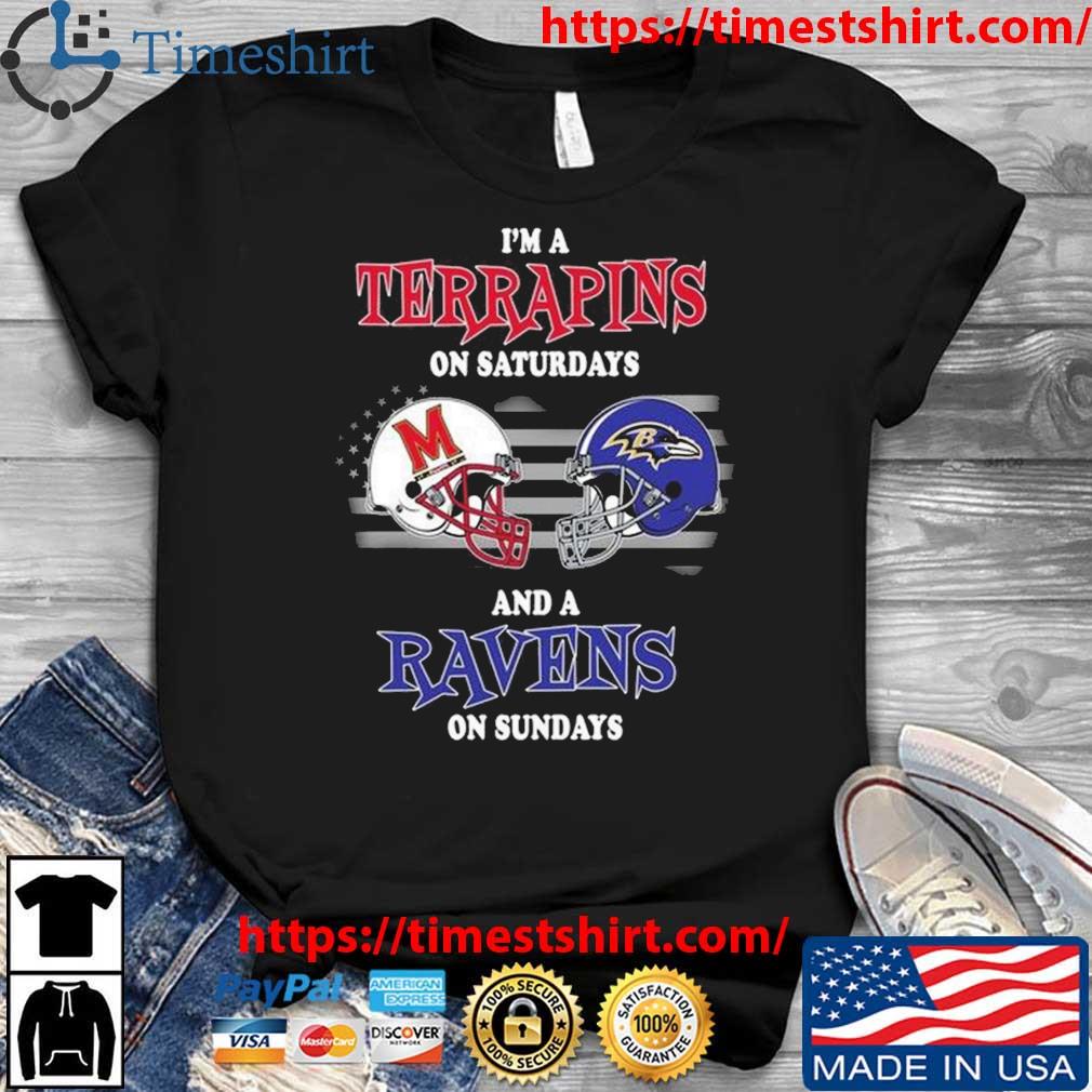 I'm A Maryland Terrapins On Saturdays And A Baltimore Ravens On Sundays 2023 t-shirt