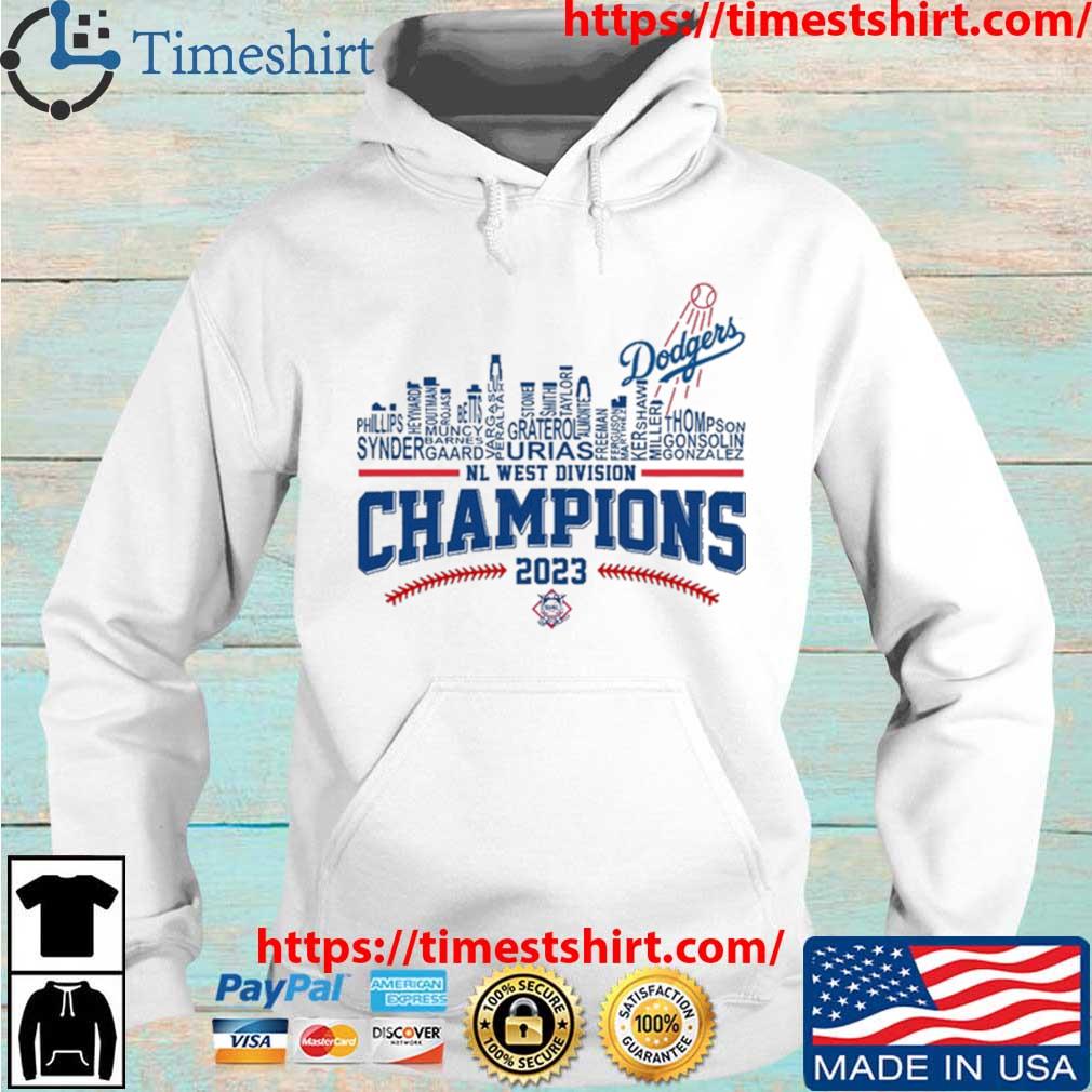 Los Angeles Dodgers 2023 Nl West Division Champions Players Names Skyline  Shirt - Peanutstee