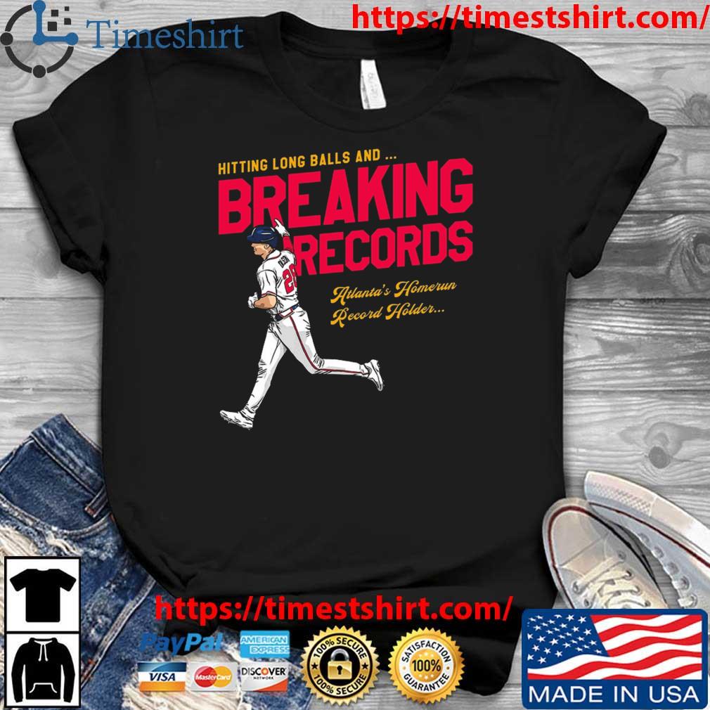 Matt olson breaking records mlbpa shirt, hoodie, sweater, long