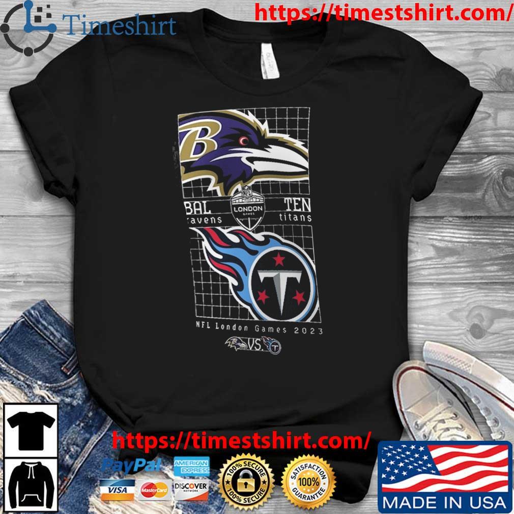 NFL 2023 London Games Tottenham Match Up Baltimore Ravens Vs Tennessee Titans t-shirt