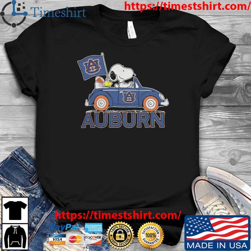 Peanuts Snoopy And Woodstock Auburn Tigers On Car 2023 t-shirt
