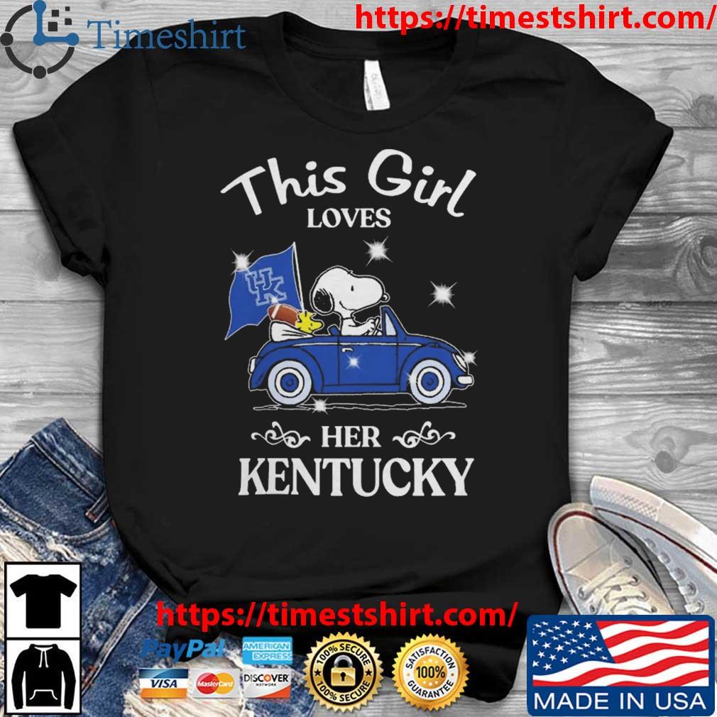 Snoopy And Woodstock This Girl Loves Her Kentucky Wildcats 2023 t-shirt
