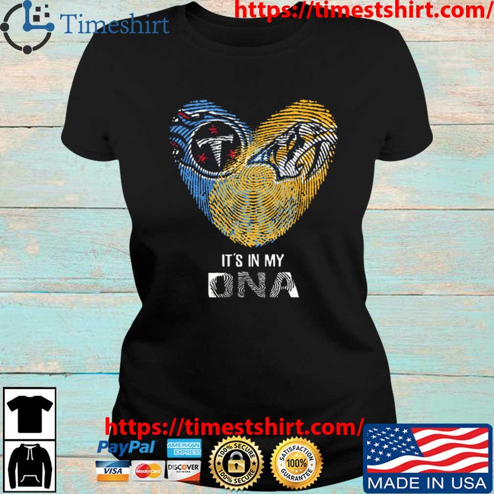 Tennessee Titans And Nashville Predators Heart It's In My Dna 2023