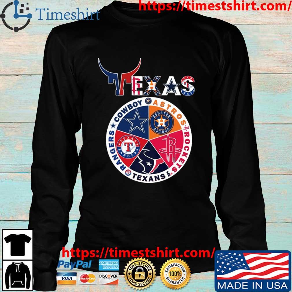 Texas Sports Teams Logo Shirt Cowboys, Astros, Rockets. Texans And Rangers,  hoodie, sweater, long sleeve and tank top