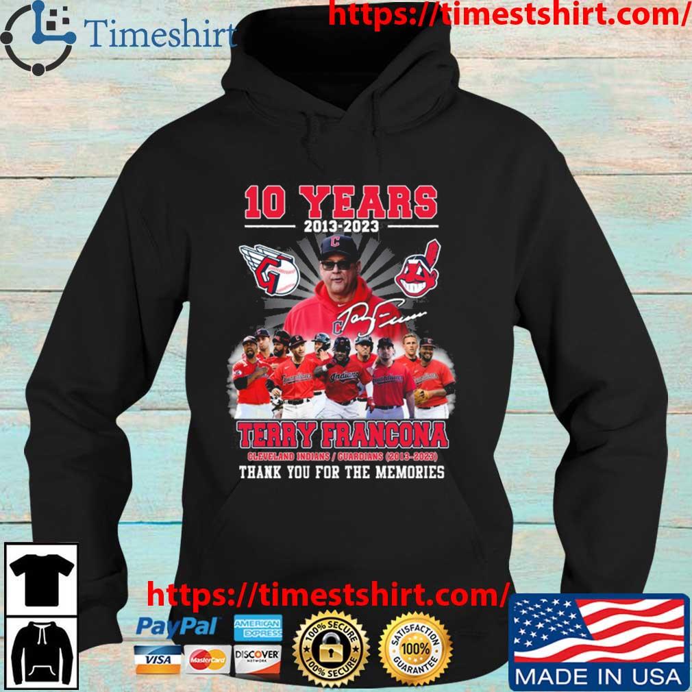 Tito Cleveland Indians Guardians 2013 – 2023 Thank You For The Memories T  Shirt, hoodie, sweater, long sleeve and tank top