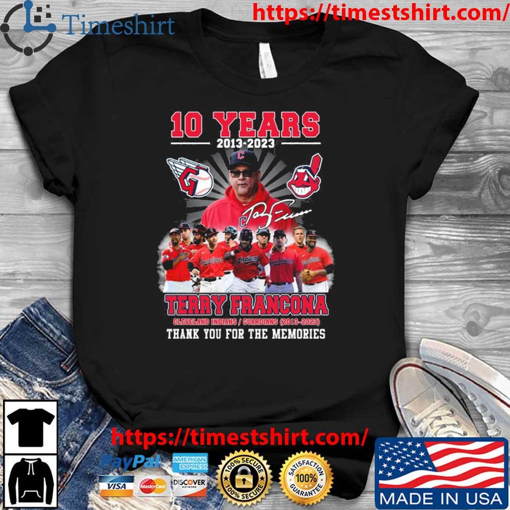 Tito Cleveland Indians Guardians 2013 – 2023 Thank You For The Memories T  Shirt, hoodie, sweater, long sleeve and tank top