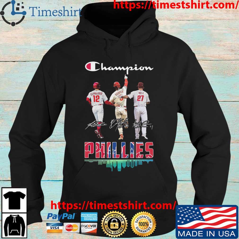 Champion Philadelphia Phillies Schwarber Harper and Noca signatures shirt,  hoodie, sweatshirt for men and women
