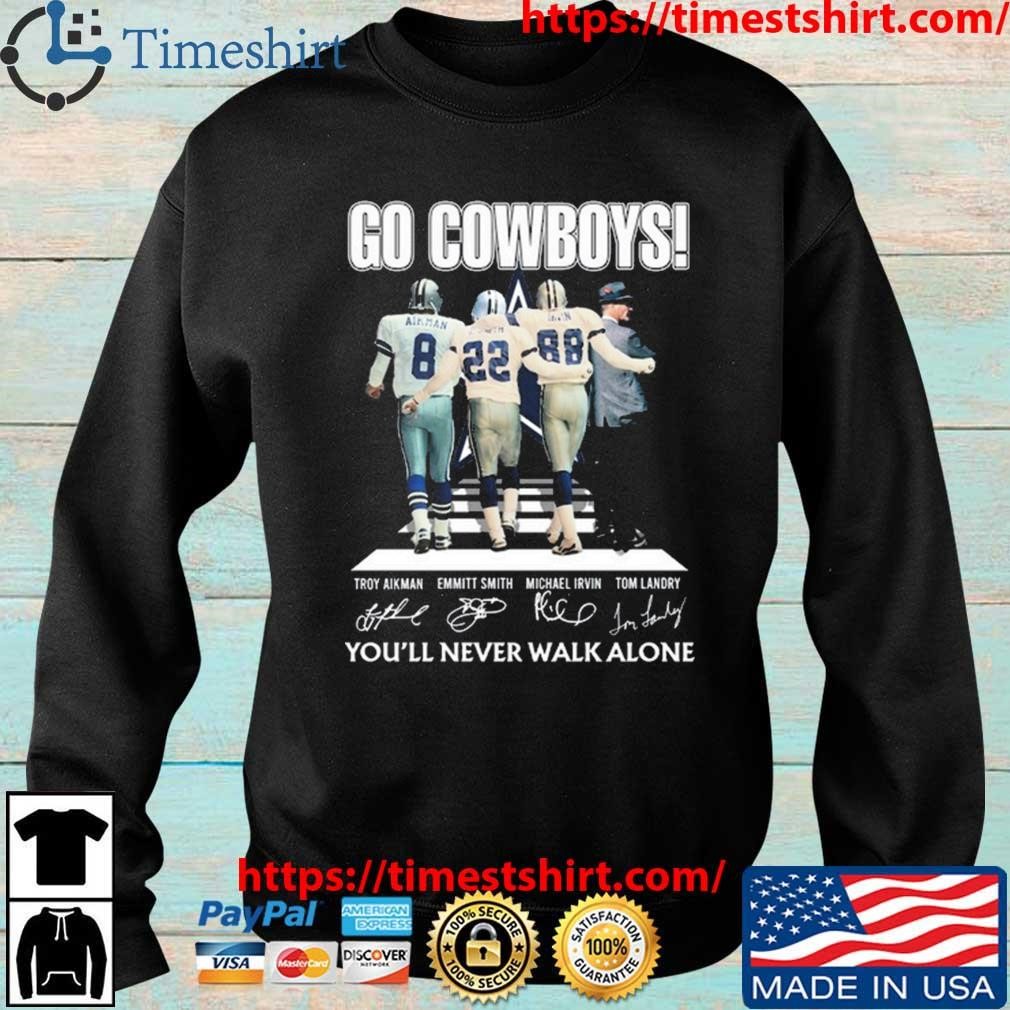 You'll Never Walk Alone Dallas Cowboys Abbey Road Signatures T Shirt,  hoodie, sweater, long sleeve and tank top