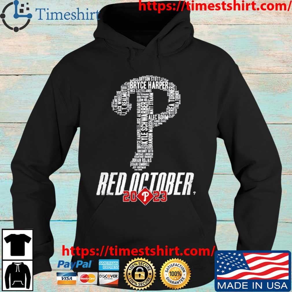 Philadelphia Phillies Logo Players Names Red October 2023 t-shirt -  ColorfulTeesOutlet