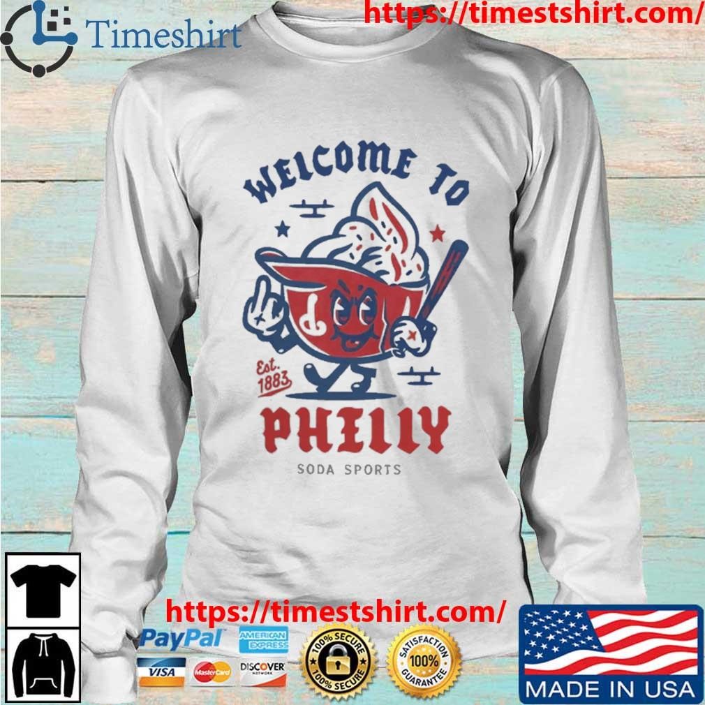 Soft as a Grape Philadelphia Phillies Women's Red Pigment Dye Long Sleeve T- Shirt