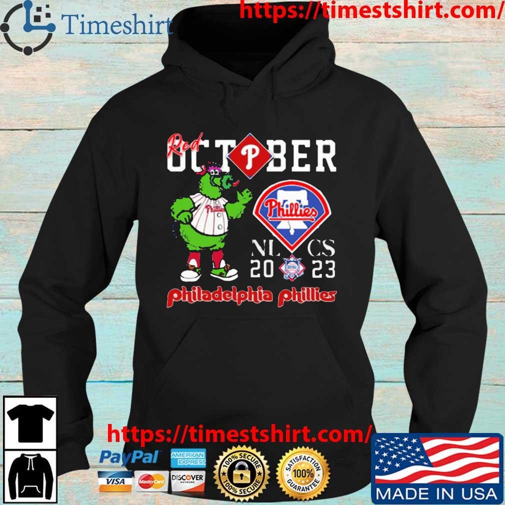 Red October 2023 Nlcs Philadelphia Phillies Mascot T-shirt Ladies Tee