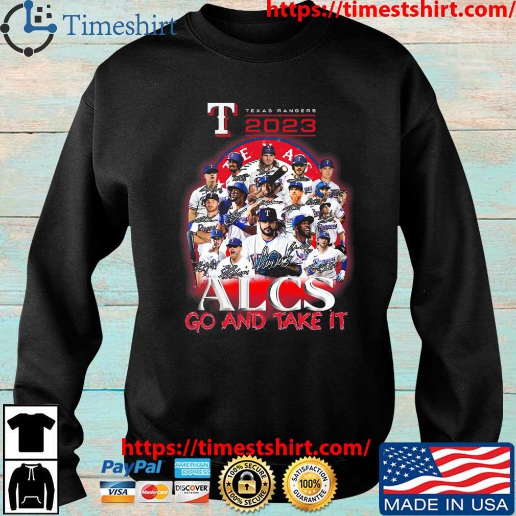 go and take it Texas Rangers win Houston astros 2-0 game 1 statement shirt,  hoodie, sweater, long sleeve and tank top