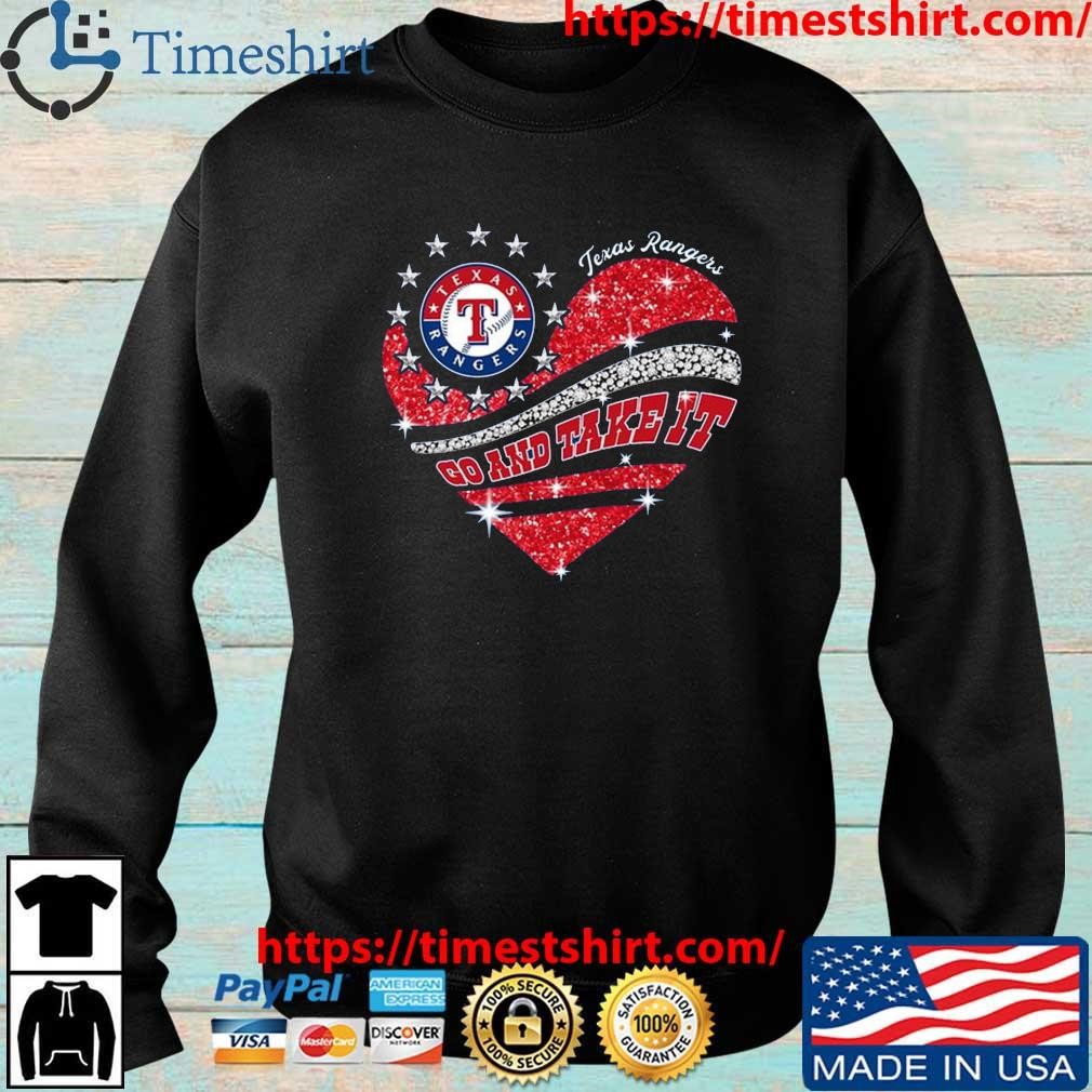 Original Texas Rangers ALCS 2023 Go And Take It Diamond Heart Shirt,  hoodie, sweater, long sleeve and tank top