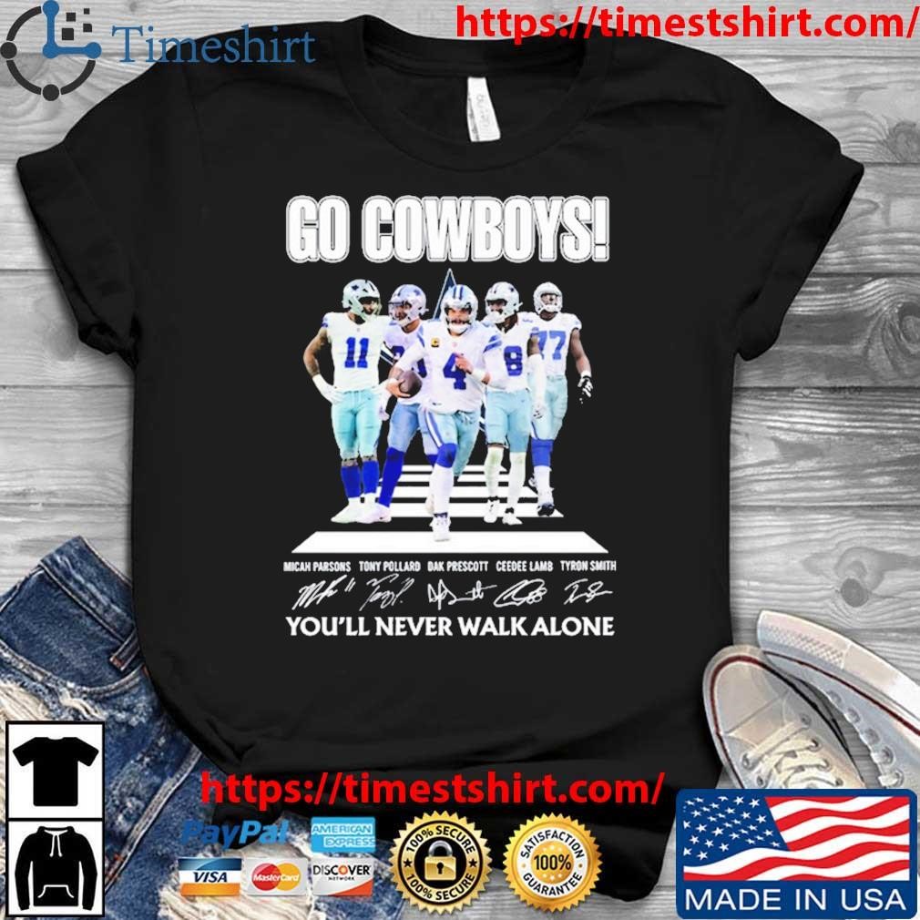 You'll Never Walk Alone Dallas Cowboys Abbey Road Signatures T Shirt,  hoodie, sweater, long sleeve and tank top