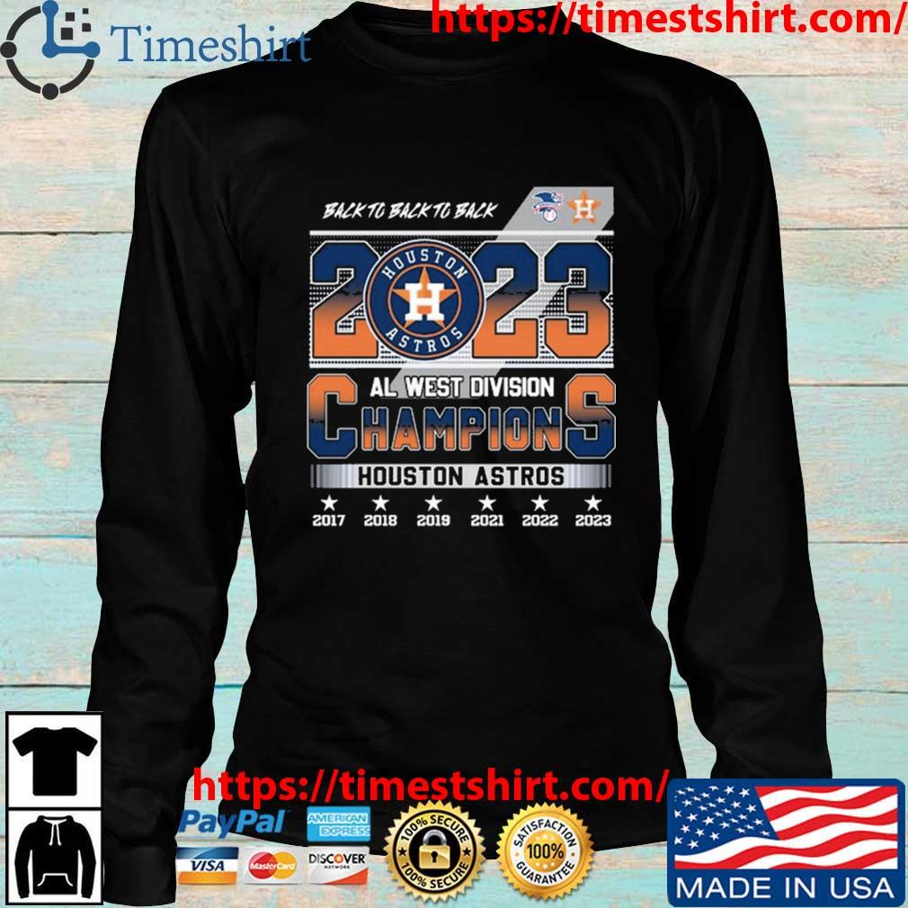 Astros 2023 Al West Division Champions Back To Back To Back T-shirt -  Shibtee Clothing