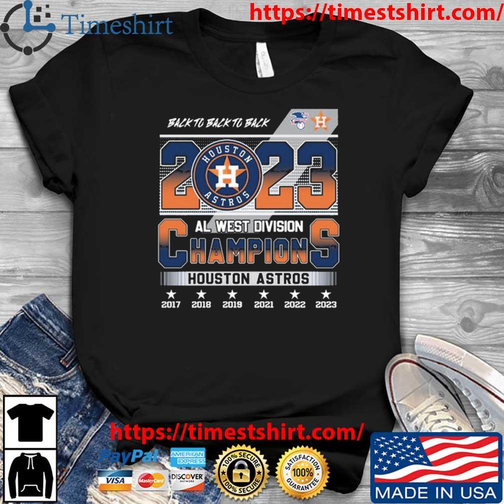 Astros 2023 Al West Division Champions Back To Back To Back T-shirt -  Shibtee Clothing