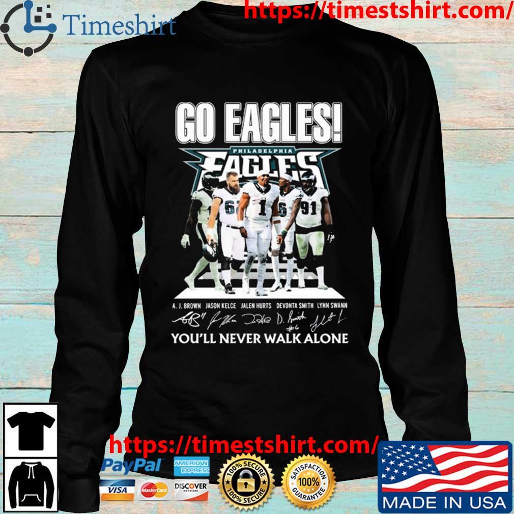 You'll Never Walk Alone Philadelphia Eagles Abbey Road Signatures Shirt -  teejeep