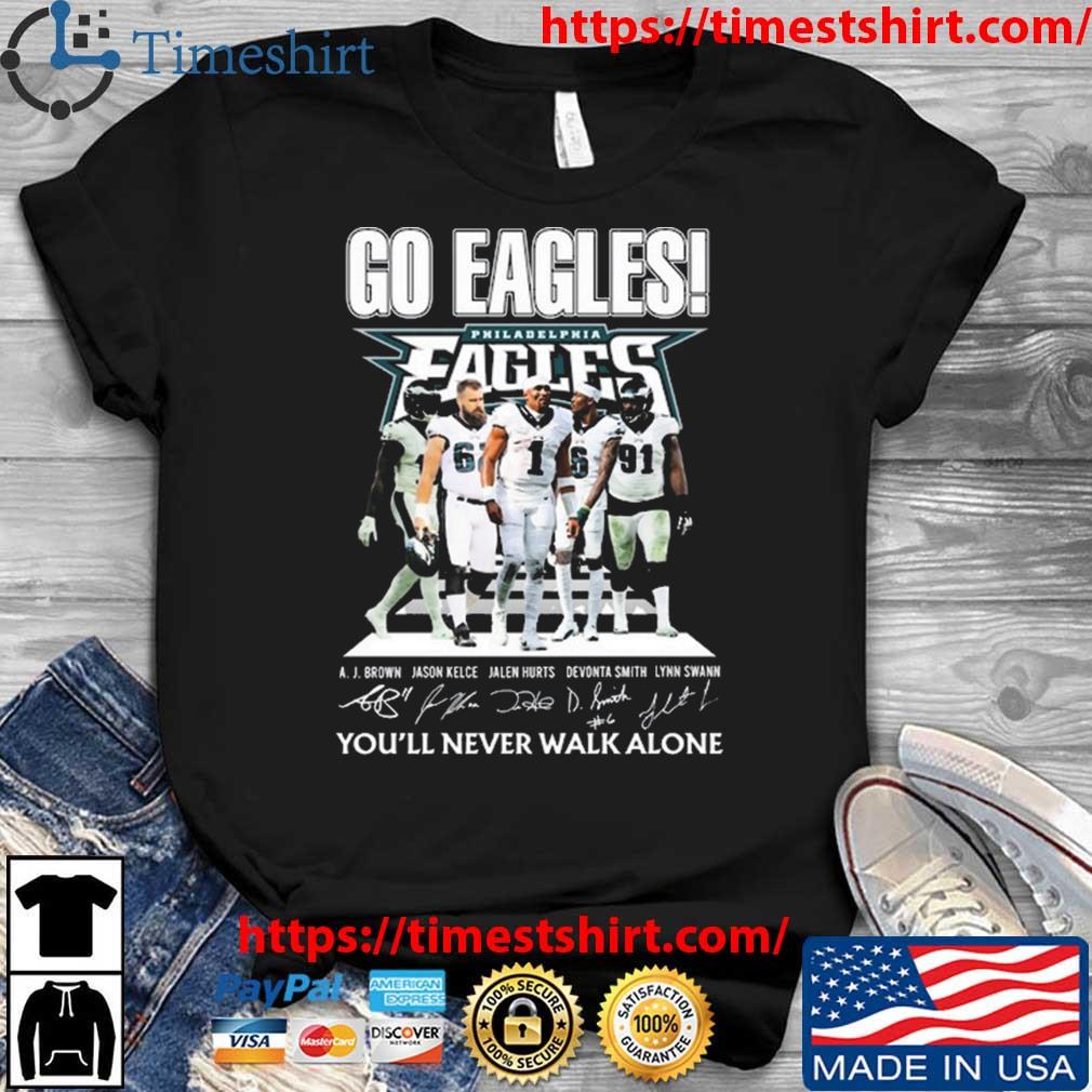 You'll Never Walk Alone Philadelphia Eagles Abbey Road Signatures Shirt -  Limotees