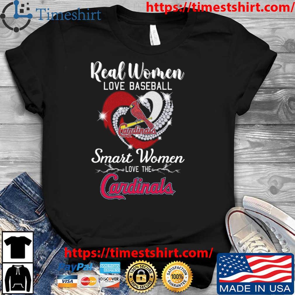 Real women love baseball smart women love St. Louis Cardinals logo shirt,  hoodie, sweater, long sleeve and tank top