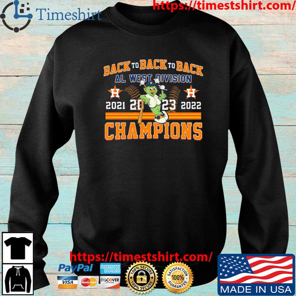 Houston Astros Mascot Back to Back to Back 20223 Al West Division Champions  Shirt - teejeep