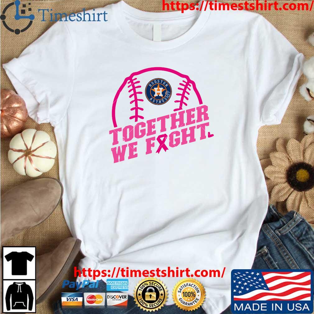 Mlb Houston Astros Baseball Team Pink Ribbon Together We Fight 2023 T Shirt