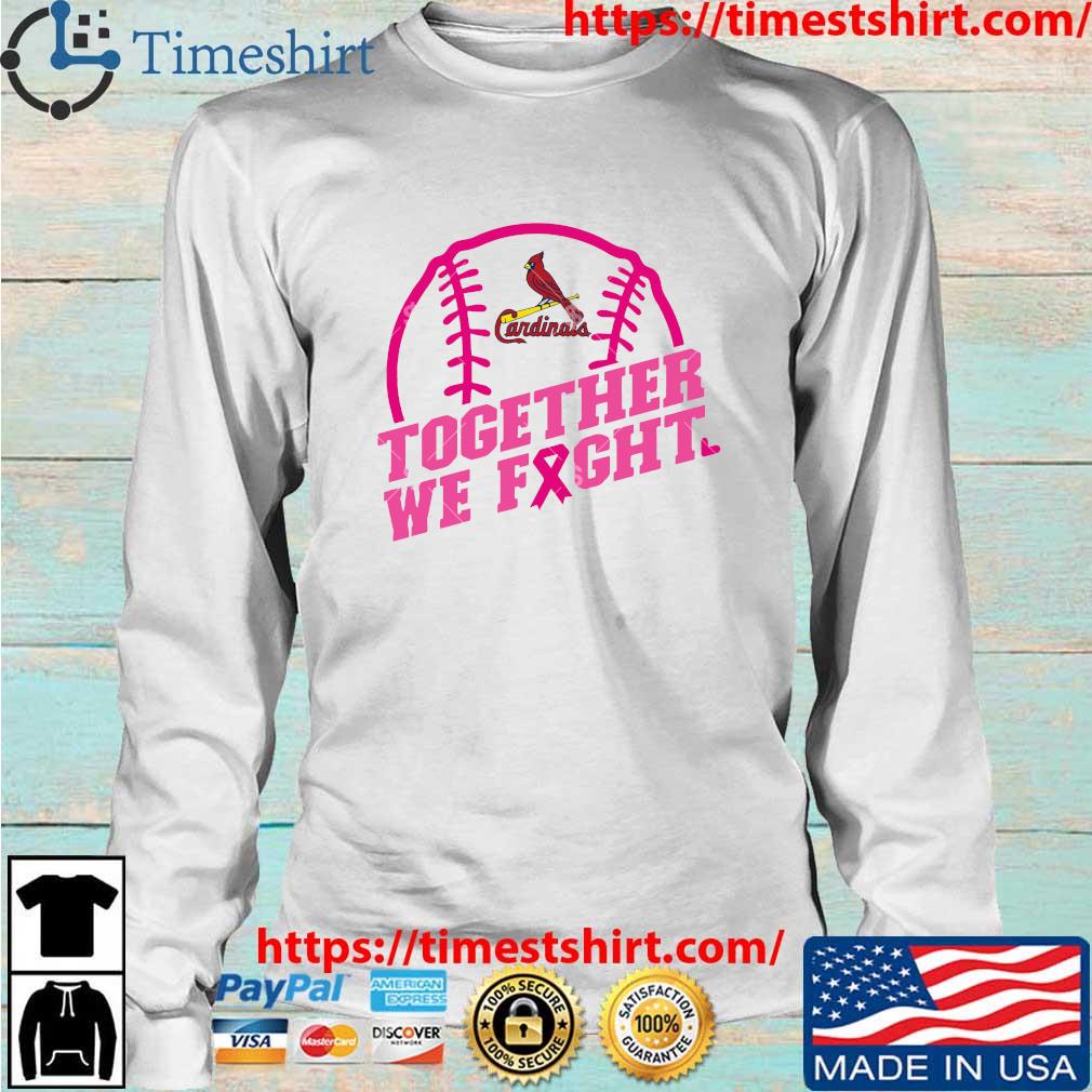 Mlb St Louis Cardinals Baseball Team Pink Ribbon Together We Fight 2023  T-shirt,Sweater, Hoodie, And Long Sleeved, Ladies, Tank Top
