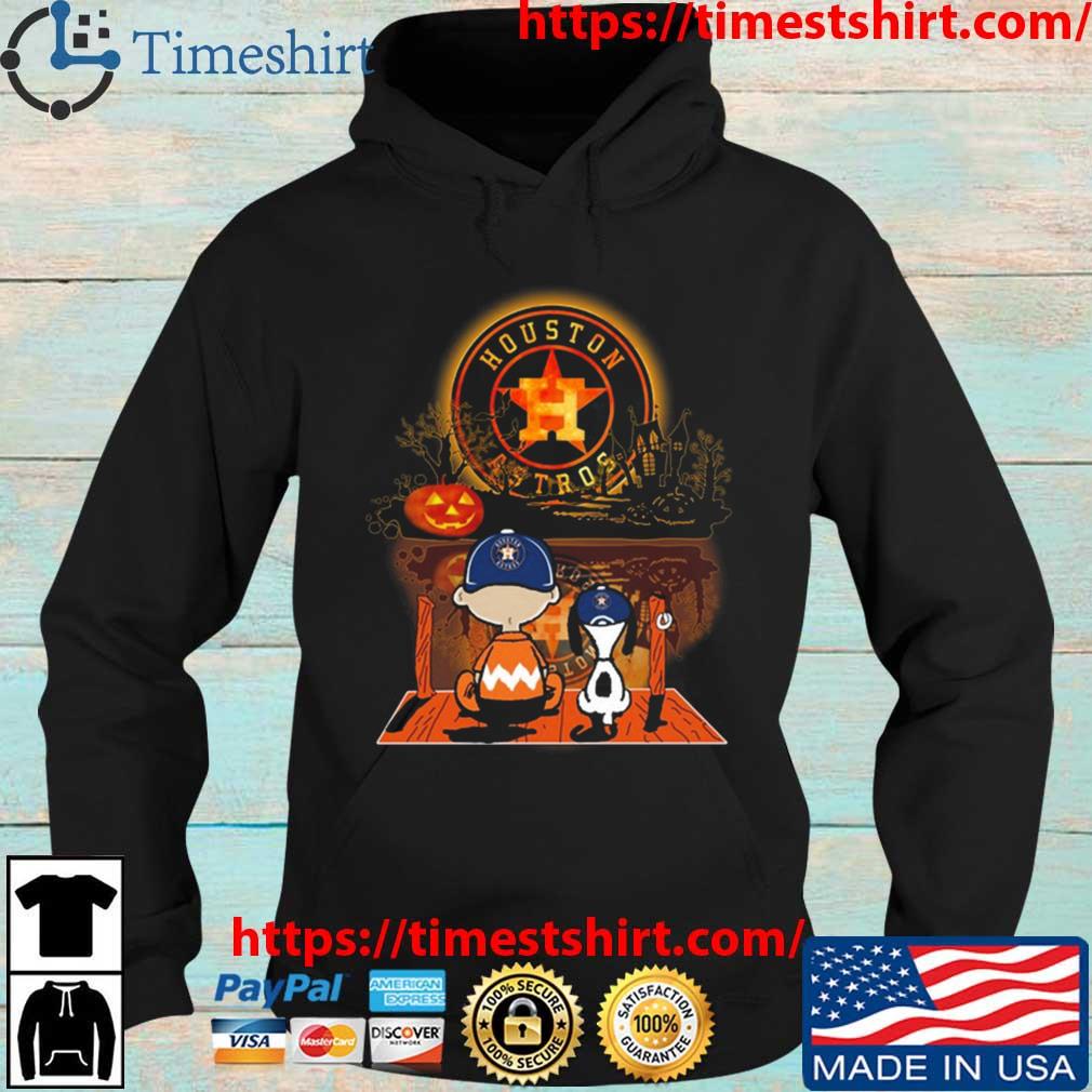 Houston Astros Snoopy and Charlie Brown Sit Under Moon Peanuts Halloween  2023 Shirt, hoodie, longsleeve, sweater