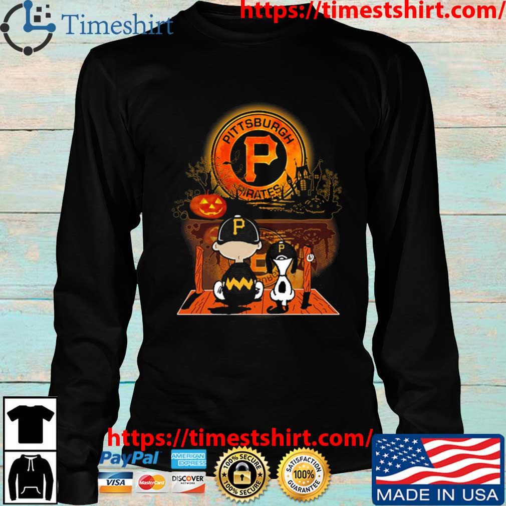 Original Peanut Snoopy And Charlie Brown Pittsburgh Pirates Sitting Under  Moon Halloween 2023 shirt, hoodie, sweater, long sleeve and tank top