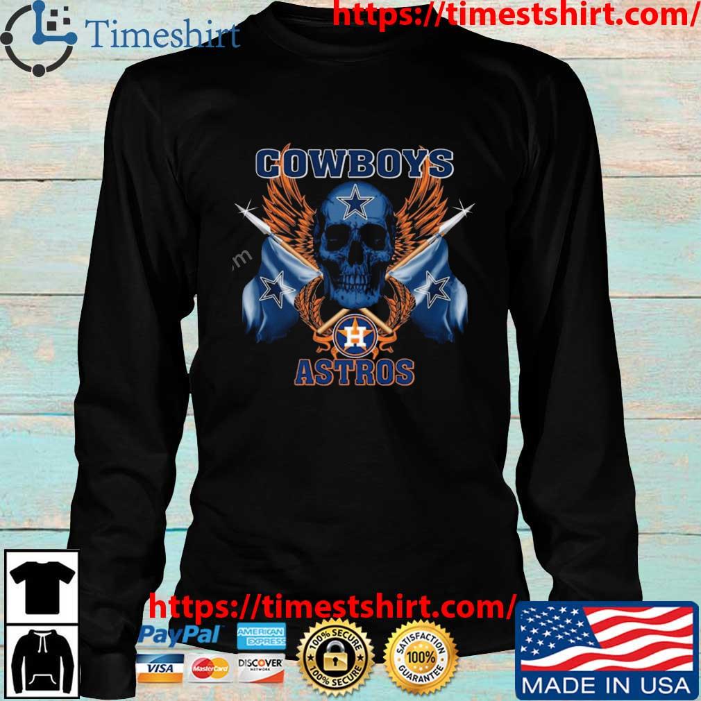 Skull Dallas Cowboys And Houston Astros Shirt - Peanutstee