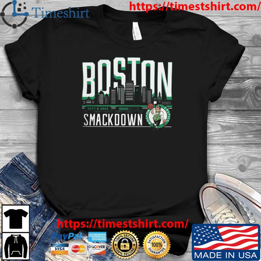 Official sportiqe Black SmackDown x Boston Celtics Tri-Blend T-Shirt, hoodie,  sweater, long sleeve and tank top