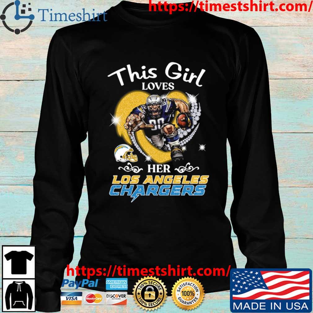 Original This Girl Loves Her Los Angeles Chargers Mascot Diamond Heart  Shirt, hoodie, sweater, long sleeve and tank top