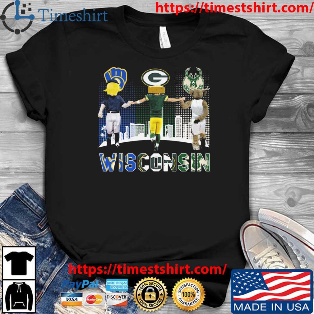 Official Wisconsin Sports teams, Milwaukee Brewers, Milwaukee Bucks and  Green Bay Packers shirt - Limotees