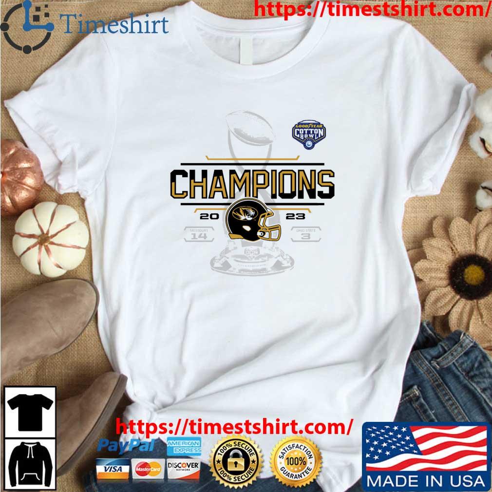Original missouri Tigers 2023 Goodyear Cotton Bowl Champions T-Shirt